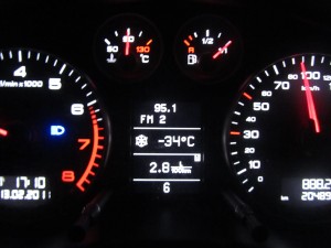 -34°C auf dem Heimweg von Kiruna